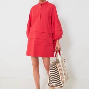 Tuckernuck / Pomander Place Chelsea Dress Red Long Puff Sleeve Size XS